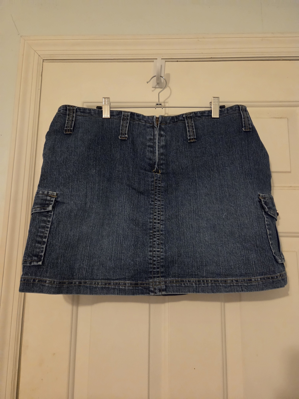 Duck Head Blue Denim Mini Skort with Cargo Pockets Sz 16